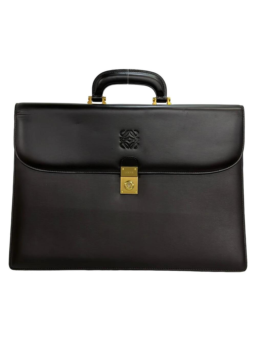 Loewe Dark Brown Leather Business Bag #344791L65B